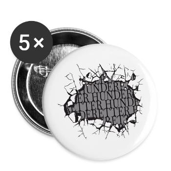 dog witzig bluthund lustiger spruch tierschützer - Buttons groß 56 mm (5er Pack) - Weiß - Vorne