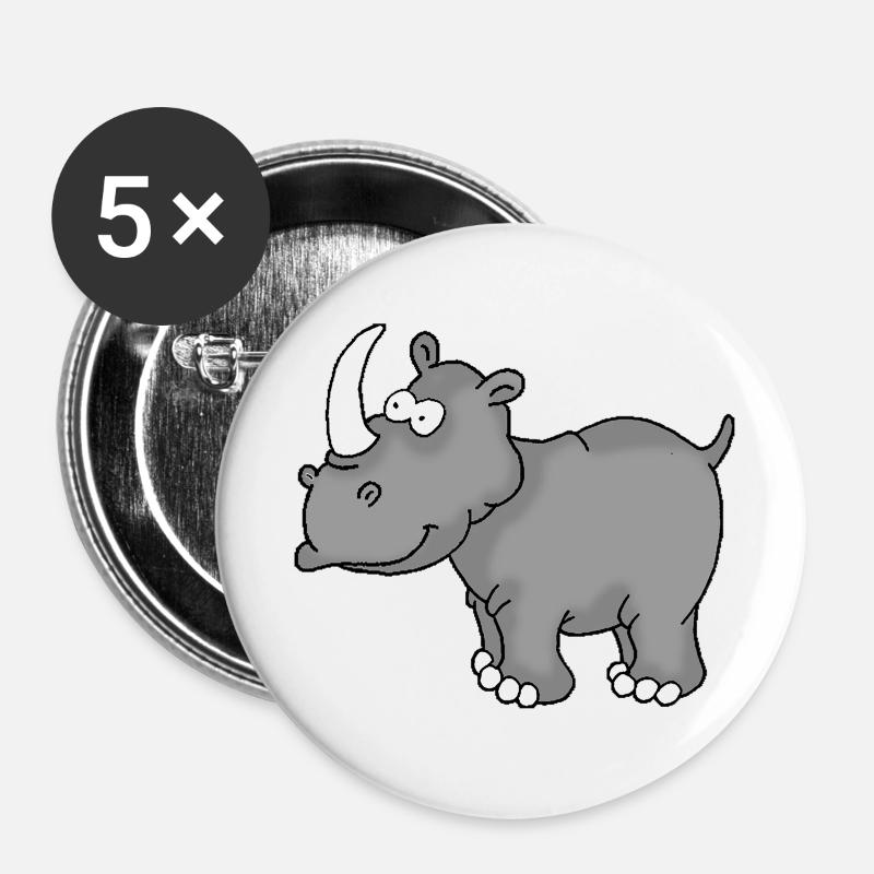 Rhino 2 - Buttons large 2.2''/56 mm (5-pack) - white