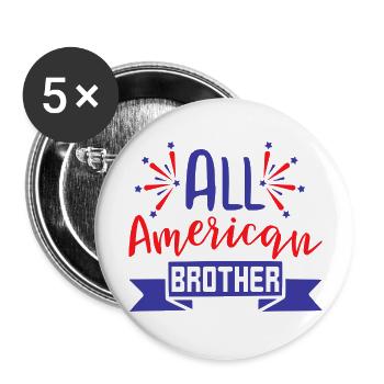 Tous les frères américains - Lot de 5 grands badges (56 mm) - blanc - Devant