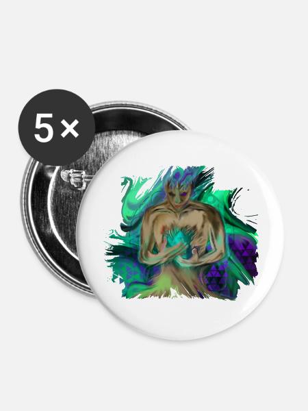 Mana Guard - Buttons groß 56 mm (5er Pack) - Weiß