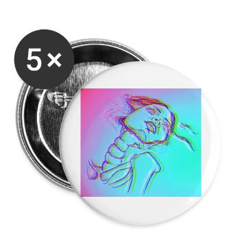 Don't forget the broken Lady - Buttons groß 56 mm (5er Pack) - Weiß - Vorne