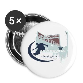 bmx champion NEW 2 - Buttons large 2.2''/56 mm (5-pack) - white - Front