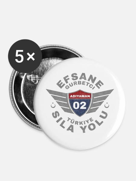 Adıyaman - Buttons groß 56 mm (5er Pack) - Weiß