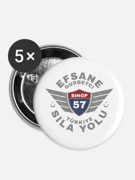 Sinop - Buttons groß 56 mm (5er Pack) - Weiß