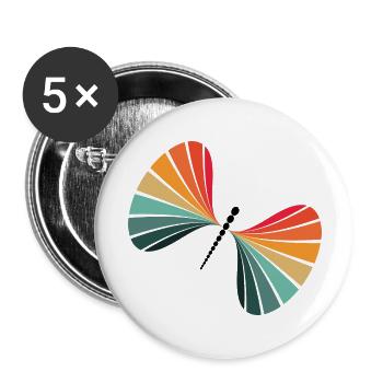 Libella - Buttons groß 56 mm (5er Pack) - Weiß - Vorne