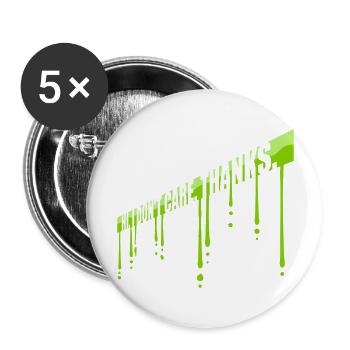 Salut je m’en fiche - Lot de 5 grands badges (56 mm) - blanc - Devant