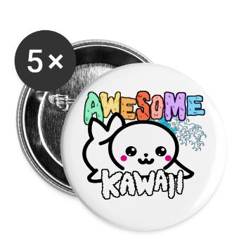 Seal - Kawaii - Buttons large 2.2''/56 mm (5-pack) - white - Front