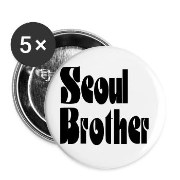 Seoul Brother - Buttons large 2.2''/56 mm (5-pack) - white - Front