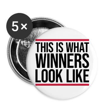 What Winners Look Like - Buttons large 2.2''/56 mm (5-pack) - white - Front