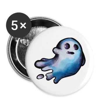 Fantôme d’Halloween - Lot de 5 grands badges (56 mm) - blanc - Devant