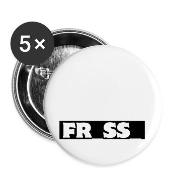 Ich kaufe ein E Großbuchstaben-Design - Buttons groß 56 mm (5er Pack) - Weiß - Vorne