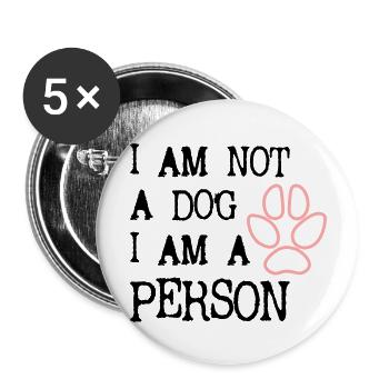 Chien Droits des chiens Droits des animaux Drôles Chiens Vecteur 1 - Lot de 5 grands badges (56 mm) - blanc - Devant
