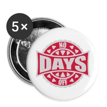 pas de jours de congé devis - Lot de 5 grands badges (56 mm) - blanc - Devant
