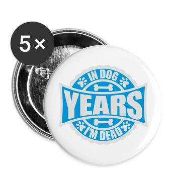in dog years Dead - Buttons large 2.2''/56 mm (5-pack) - white - Front