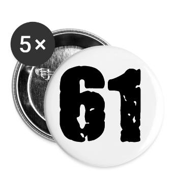 61 number jersey - Buttons large 2.2''/56 mm (5-pack) - white - Front