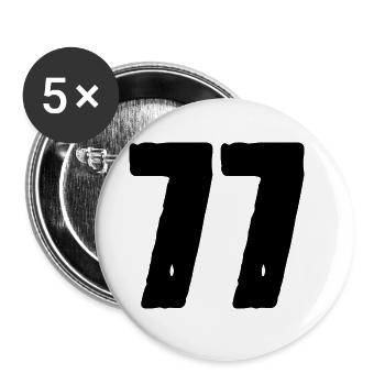 77 Number jersey - Buttons large 2.2''/56 mm (5-pack) - white - Front