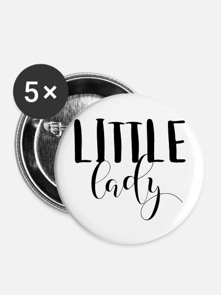 Little Lady - Buttons groß 56 mm (5er Pack) - Weiß