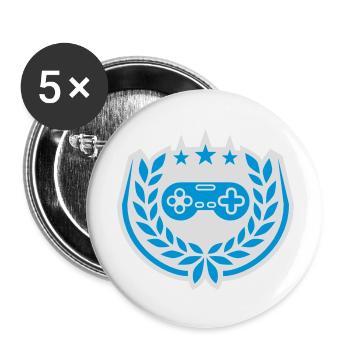 Controller Retro Sterne Lorbeerkranz - Buttons groß 56 mm (5er Pack) - Weiß - Vorne