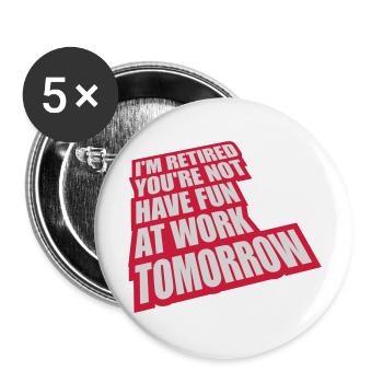 have fun at work - Buttons large 2.2''/56 mm (5-pack) - white - Front
