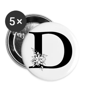 Point D - Buttons large 2.2''/56 mm (5-pack) - white - Front