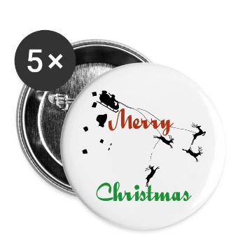 merryfuckinchristmmas - Buttons large 2.2''/56 mm (5-pack) - white - Front