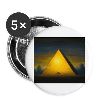 Great Pyramid - Buttons large 2.2''/56 mm (5-pack) - white - Front