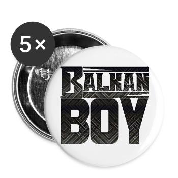 Balkan Kroatien Bosnien Serbien juge exyu boy boys - Buttons groß 56 mm (5er Pack) - Weiß - Vorne