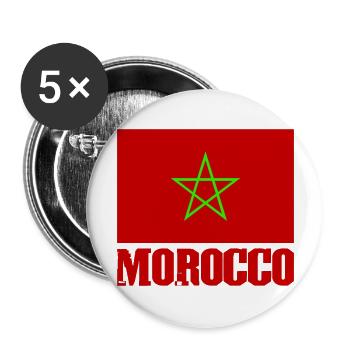 Maroc - Lot de 5 grands badges (56 mm) - blanc - Devant