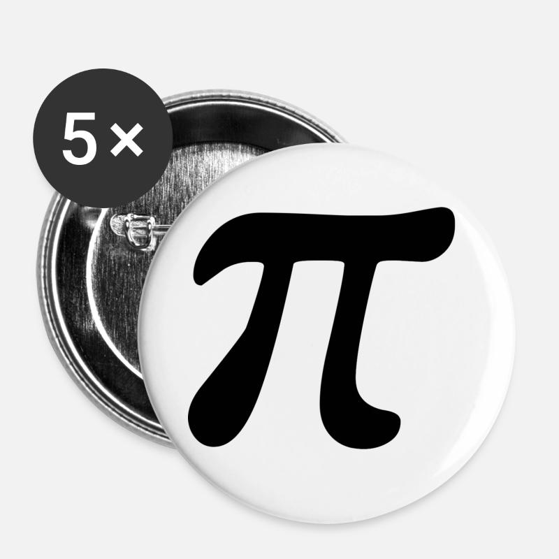 archimedes π - Buttons groß 56 mm (5er Pack) - Weiß