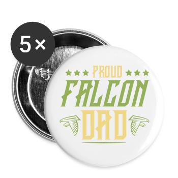 Fauconnerie Papa - Lot de 5 grands badges (56 mm) - blanc - Devant