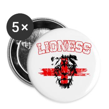 Équipe d’Angleterre de football Pays Flag Football - Lot de 5 grands badges (56 mm) - blanc - Devant