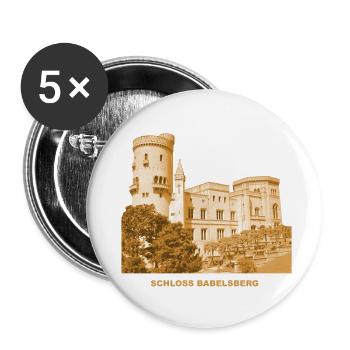Babelsberg Palace Potsdam Brandenburg Museum - Buttons large 2.2''/56 mm (5-pack) - white - Front