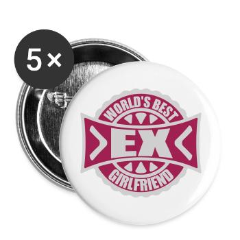 worlds best ex girlfriend - Buttons groß 56 mm (5er Pack) - Weiß - Vorne