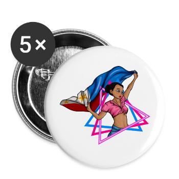 Philippinen Filipina Stolz Flagge Pinay I Geschenk - Buttons groß 56 mm (5er Pack) - Weiß - Vorne