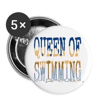 Gift Best Funny Swimming Pool Tshirts - Buttons large 2.2''/56 mm (5-pack) - white - Front