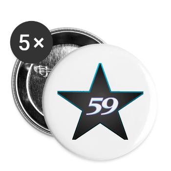 59 styler département - Lot de 5 grands badges (56 mm) - blanc - Devant