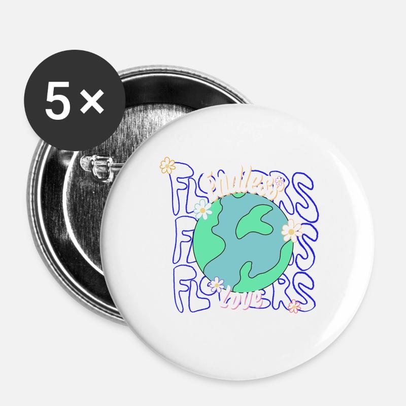 Endless Love - Buttons large 2.2''/56 mm (5-pack) - white