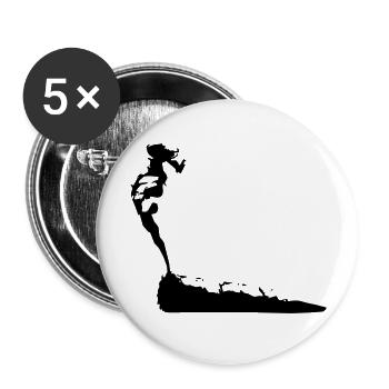 Weed smoking - lettering with picture - Buttons large 2.2''/56 mm (5-pack) - white - Front