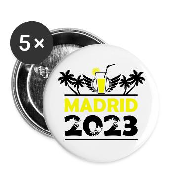 Madrid 2023 - Buttons groß 56 mm (5er Pack) - Weiß - Vorne