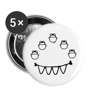 Triathlon Natation Bike Run Marathon - Lot de 5 grands badges (56 mm) - blanc - Devant