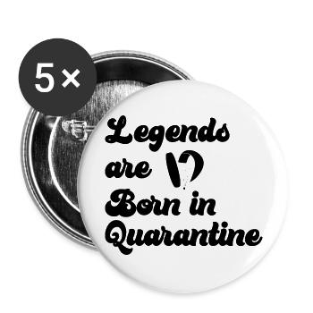 Grossesse Baby shower Babyshower Boy Girl - Lot de 5 grands badges (56 mm) - blanc - Devant
