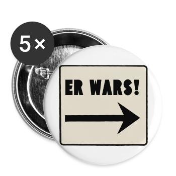 Erwars - Buttons groß 56 mm (5er Pack) - Weiß - Vorne