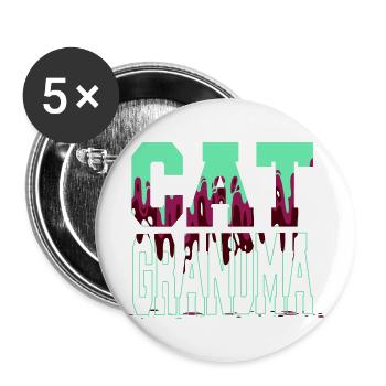 love avogato black cat hoodies and sweatshirts - Buttons groß 56 mm (5er Pack) - Weiß - Vorne