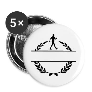 Wanderer im Lorbeerkranz - Buttons groß 56 mm (5er Pack) - Weiß - Vorne