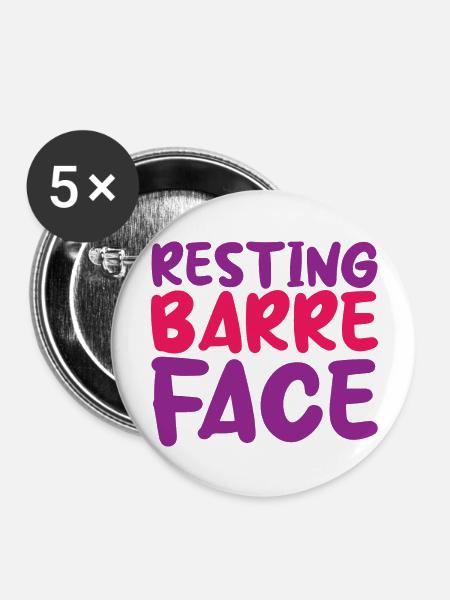 Resting Barre Face 2 - Buttons groß 56 mm (5er Pack) - Weiß