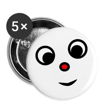 HUMOR. ZITAT. NACHRICHT. RUHESTAND. JAHRESTAG. - Buttons groß 56 mm (5er Pack) - Weiß - Vorne
