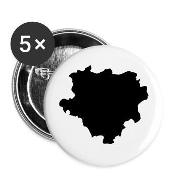 dortmund karte map 1 - Buttons groß 56 mm (5er Pack) - Weiß - Vorne