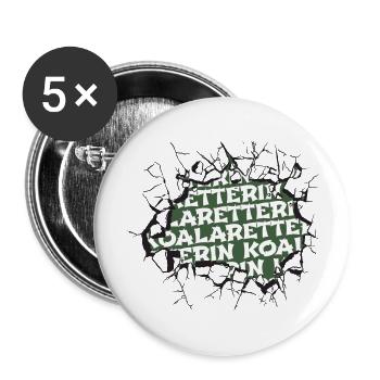 down under die besten australier grausamkeit - Buttons groß 56 mm (5er Pack) - Weiß - Vorne
