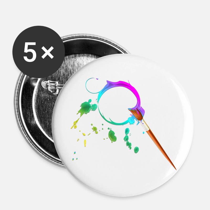 Painter - Buttons large 2.2''/56 mm (5-pack) - white