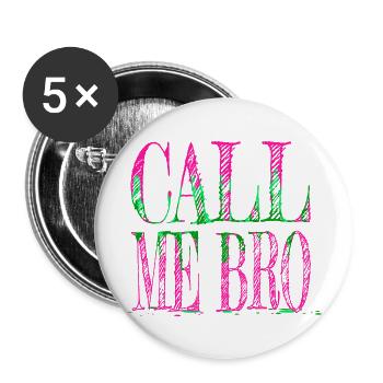 Adoptive BTC Birthday Best Bitcoin Lover - Buttons large 2.2''/56 mm (5-pack) - white - Front